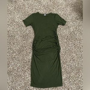 Long green body on dress